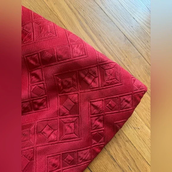 60s Vintage Malcolm Starr Red Satin Swing Coat - Picture 7 of 13